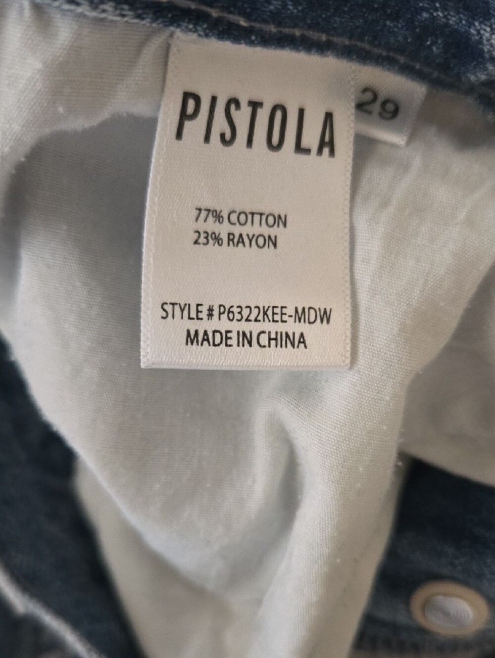 PISTOLA Cassie Super High Rise Straight Jeans Light Distressed Button Fly sz 29 - Picture 12 of 12